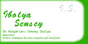 ibolya semsey business card